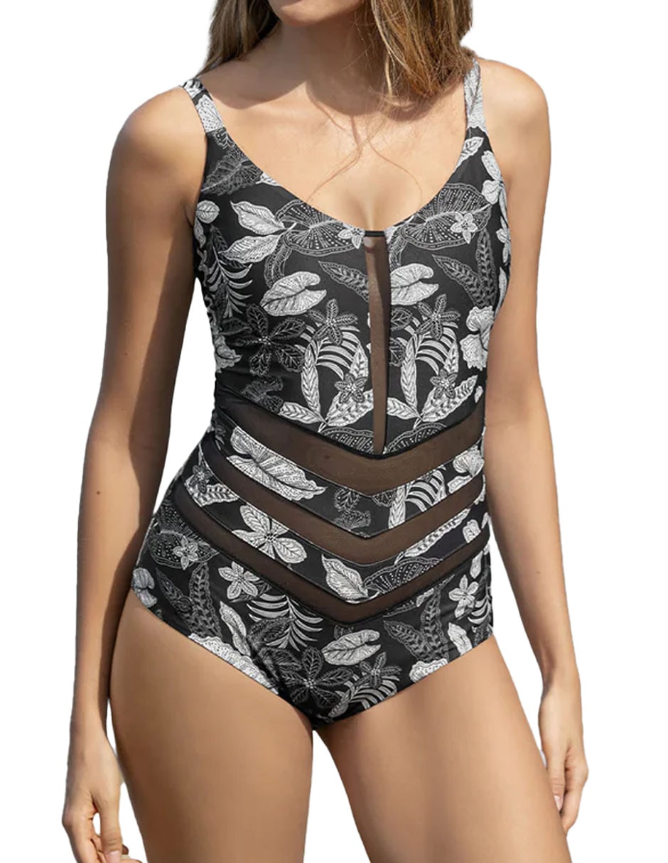 Traje de baño completo Leonisa estampado floral para mujer