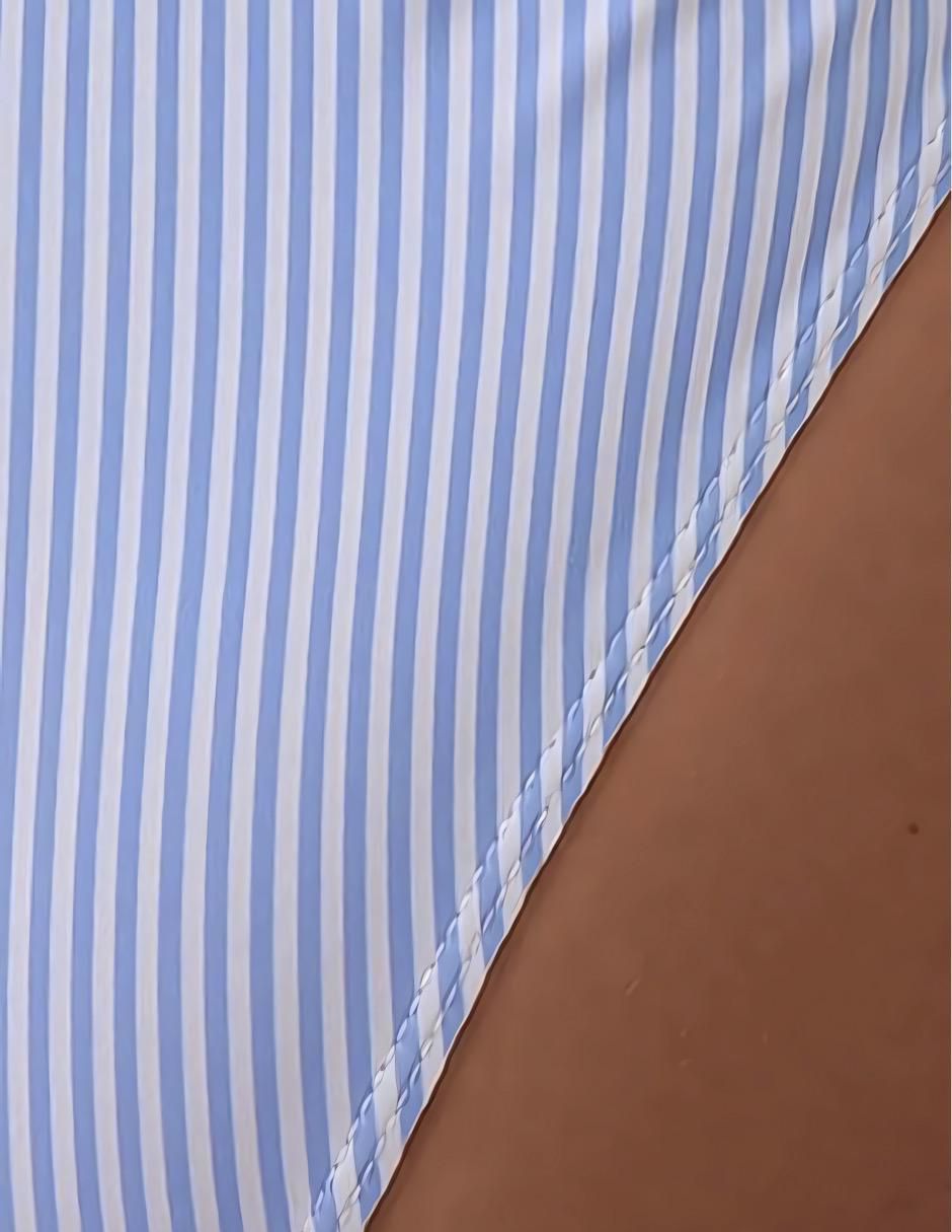 Conjunto bikini estampado a rayas para mujer