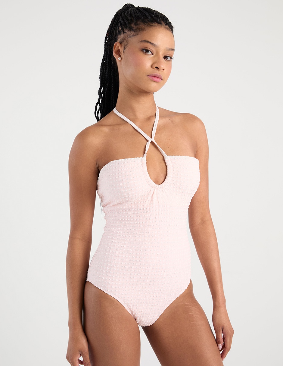 Traje de baño completo That's It estampado a cuadros para mujer