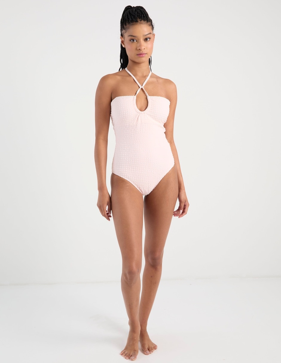 Traje de baño completo That's It estampado a cuadros para mujer
