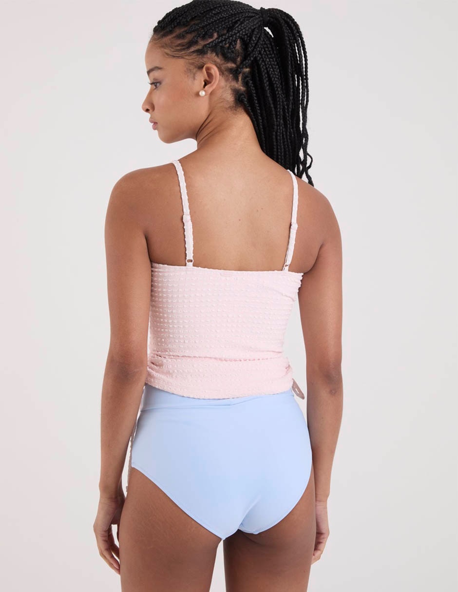 Top bikini estampado a cuadros para mujer 6