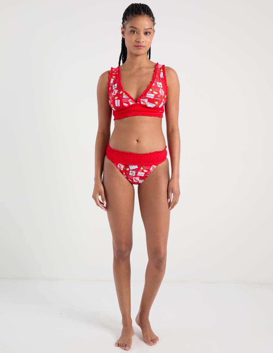 Panty bikini That's It estampado gráfico a la cadera para mujer