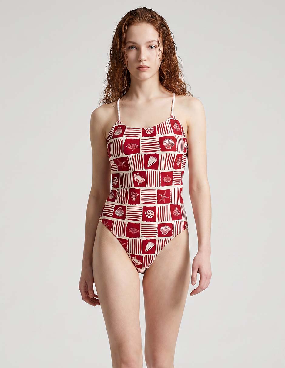 Traje de baño completo estampado nautico para mujer Traje de baño completo estampado nautico para mujer