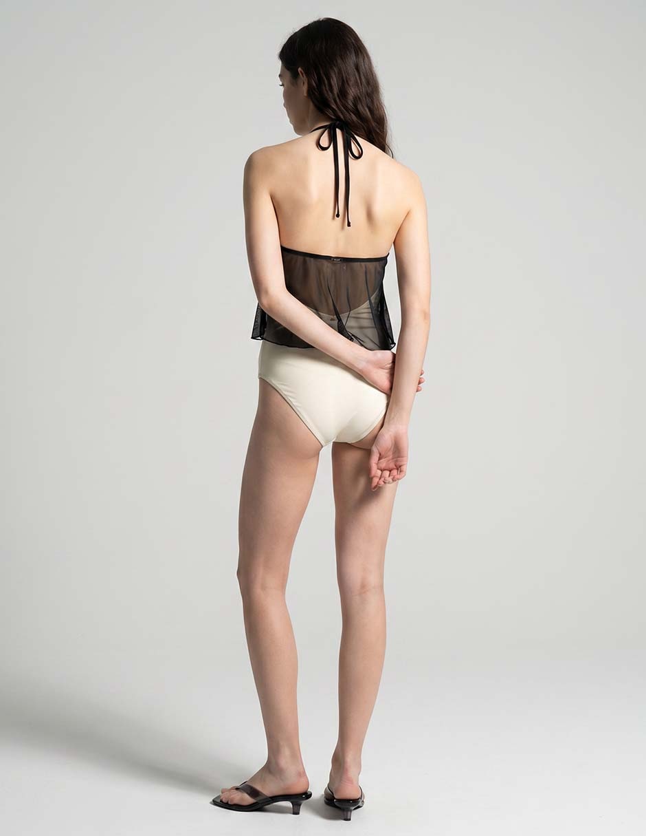 Top That' It cuello halter escote espalda abierta tirante delgado