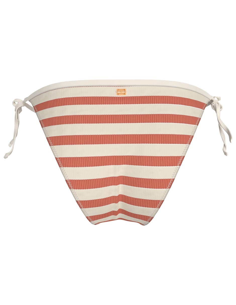 Bikini estampado a rayas a la cintura para mujer