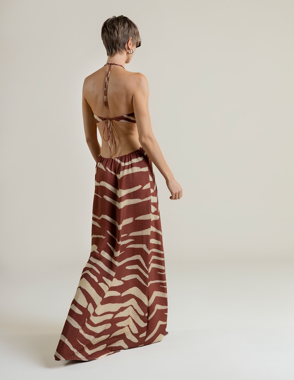 Salida de playa vestido con amarre para mujer 2