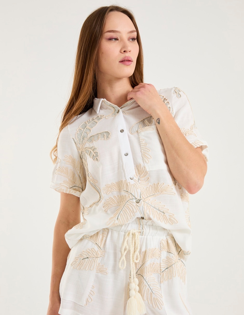 Blusa manga corta para mujer 1
