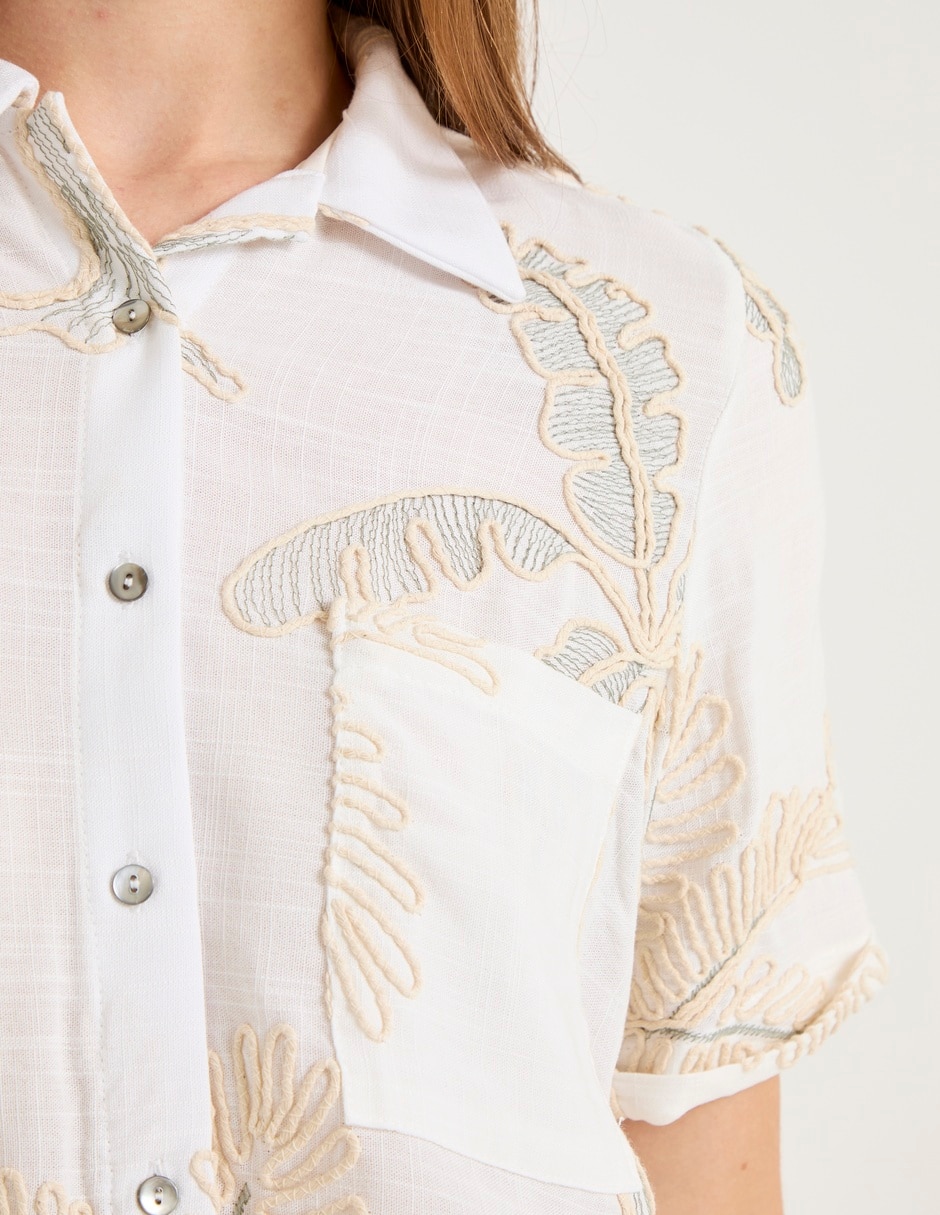 Blusa manga corta para mujer 8