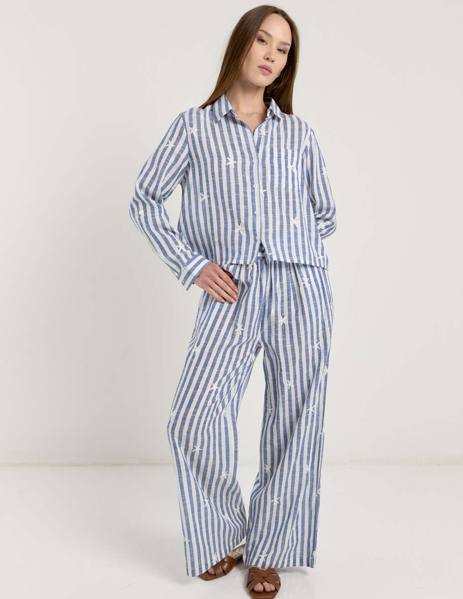 Blusa camisera manga larga para mujer 5