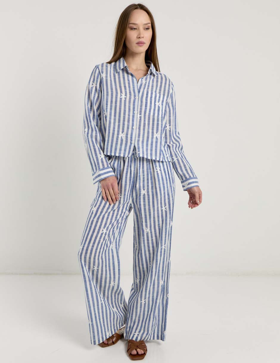 Blusa camisera manga larga para mujer 4