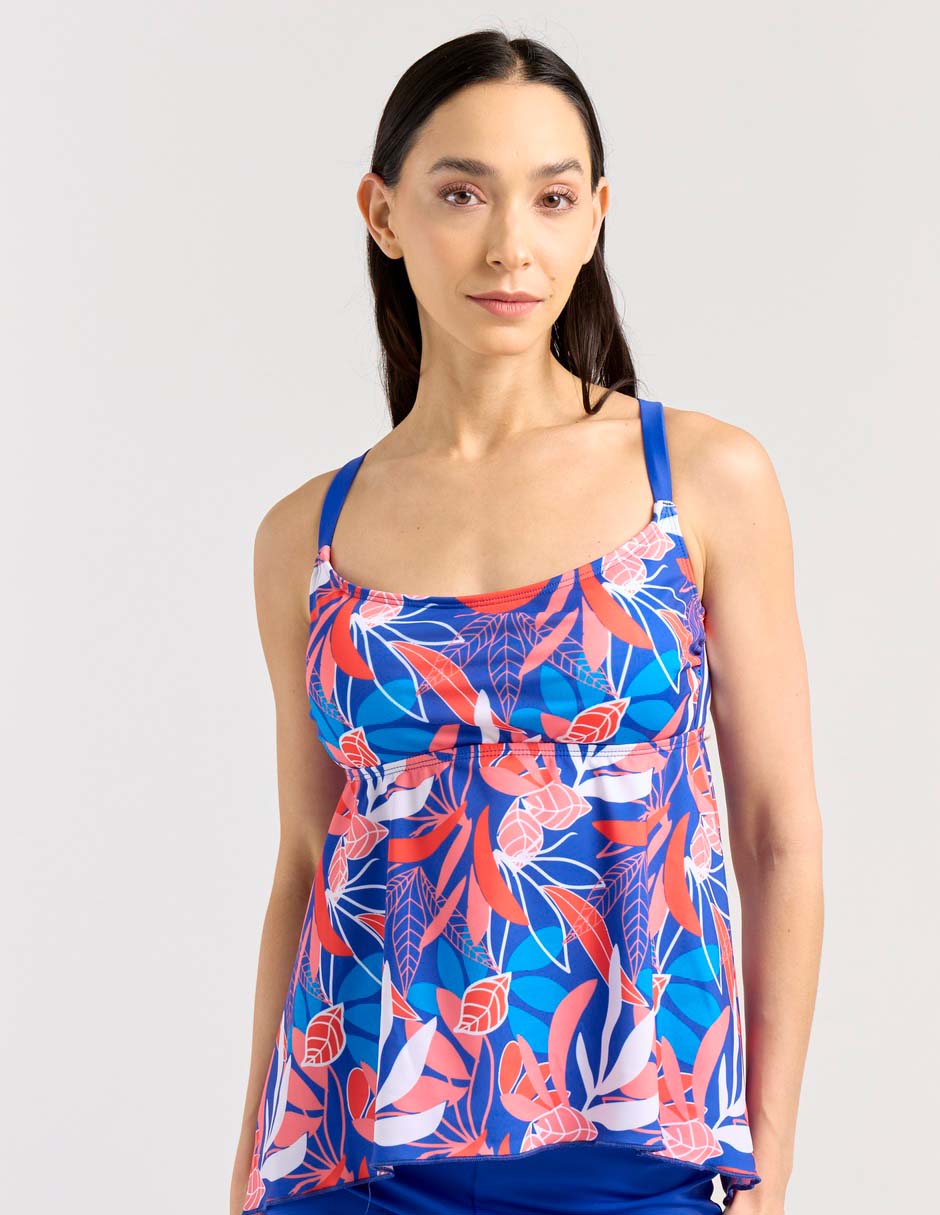 Top bikini estampado floral copa preformadas para mujer 1