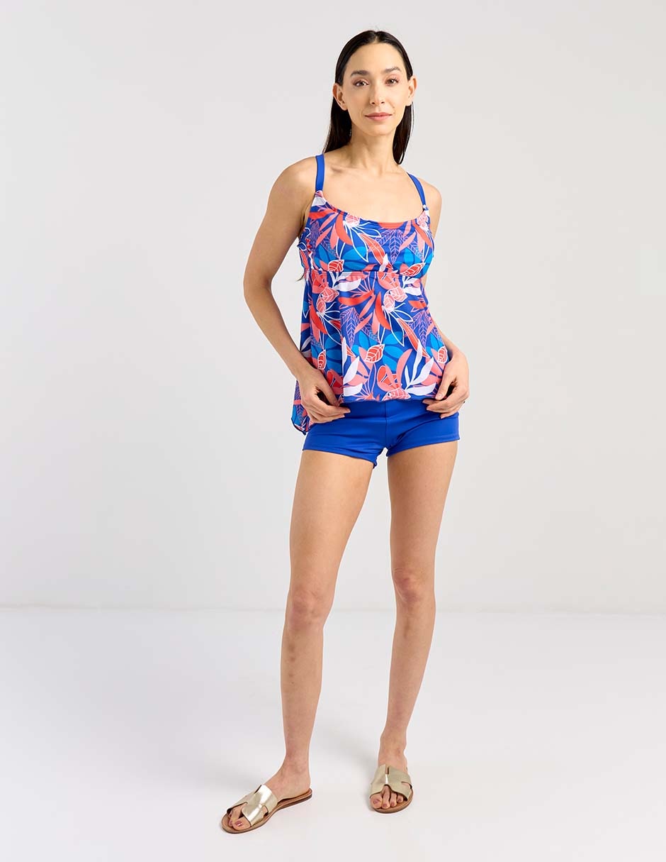 Top bikini estampado floral copa preformadas para mujer 6