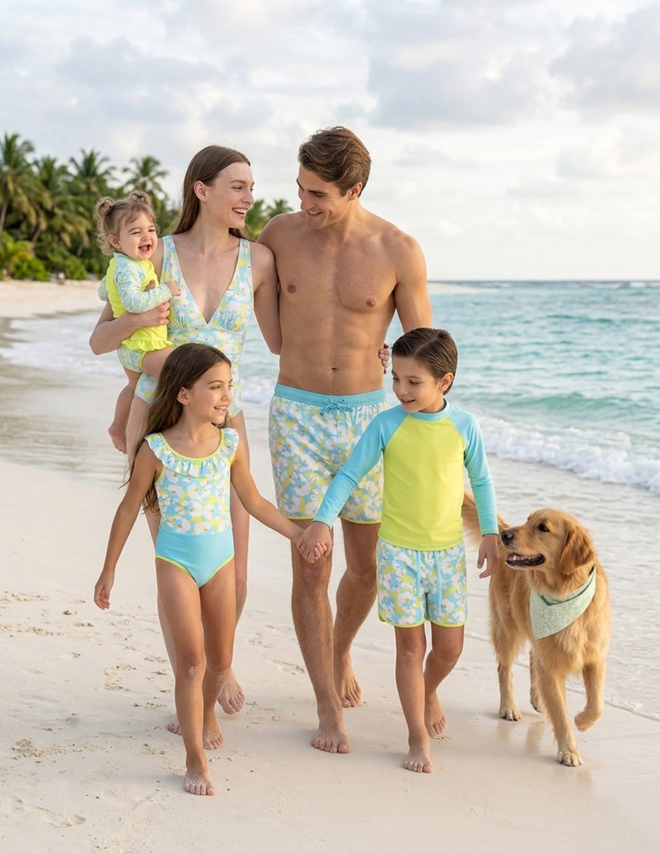 Traje de baño completo Now & Then estampado floral para mujer