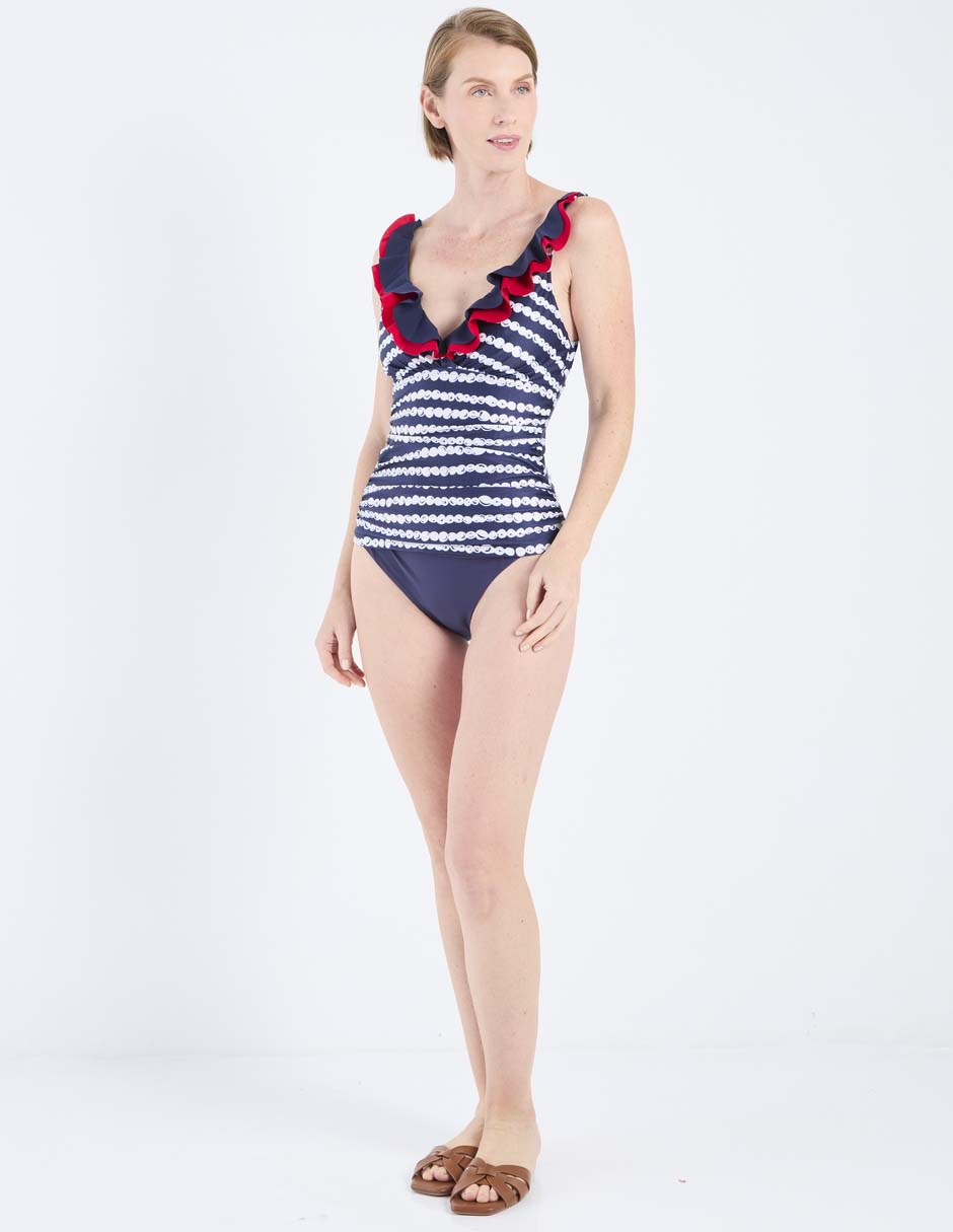 Top bikini estampado lunares con copas preformadas para mujer 6