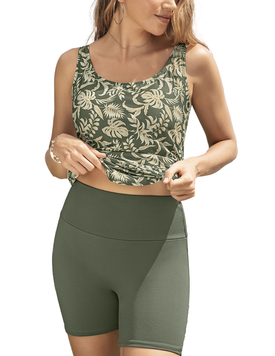 Conjunto tankini Leonisa estampado floral para mujer