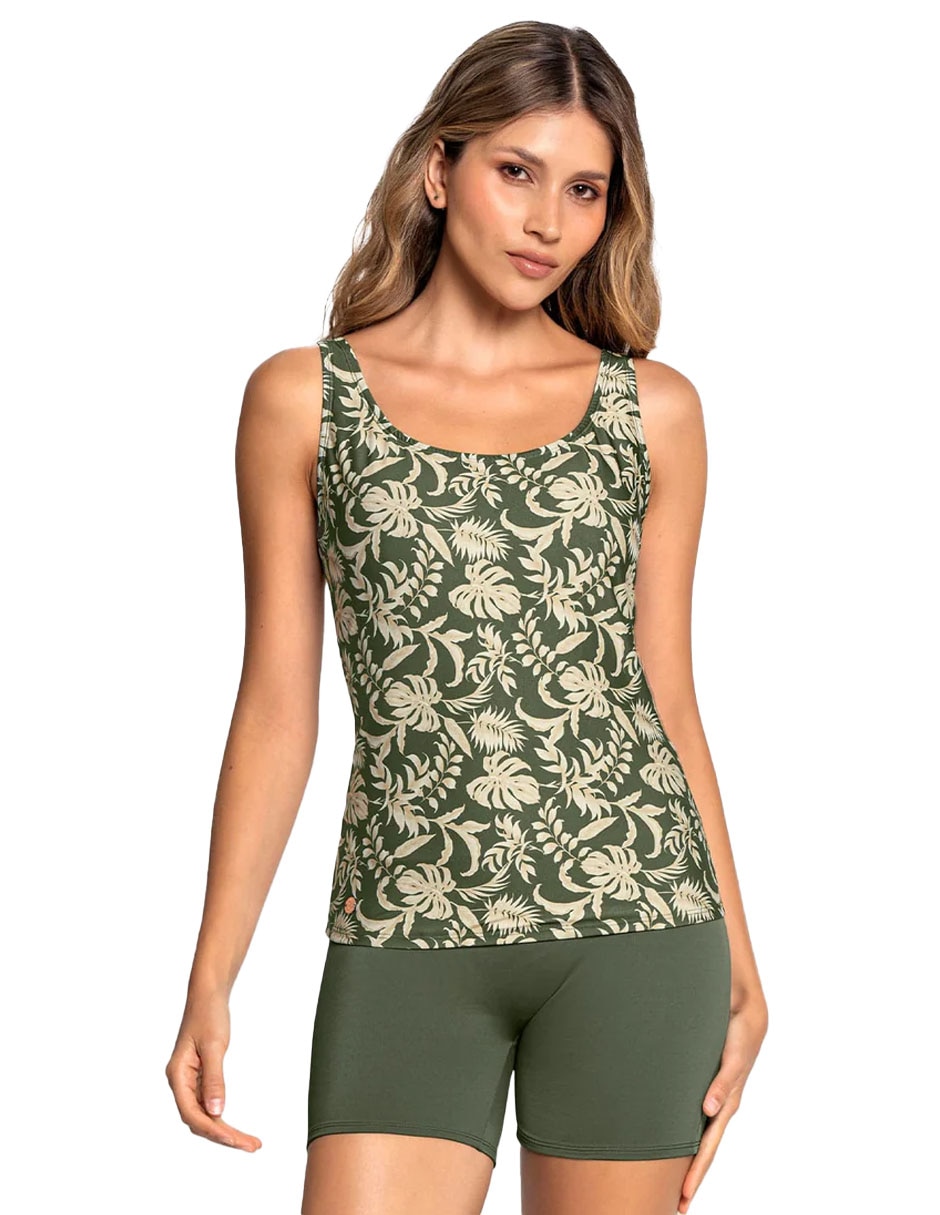 Conjunto tankini Leonisa estampado floral para mujer