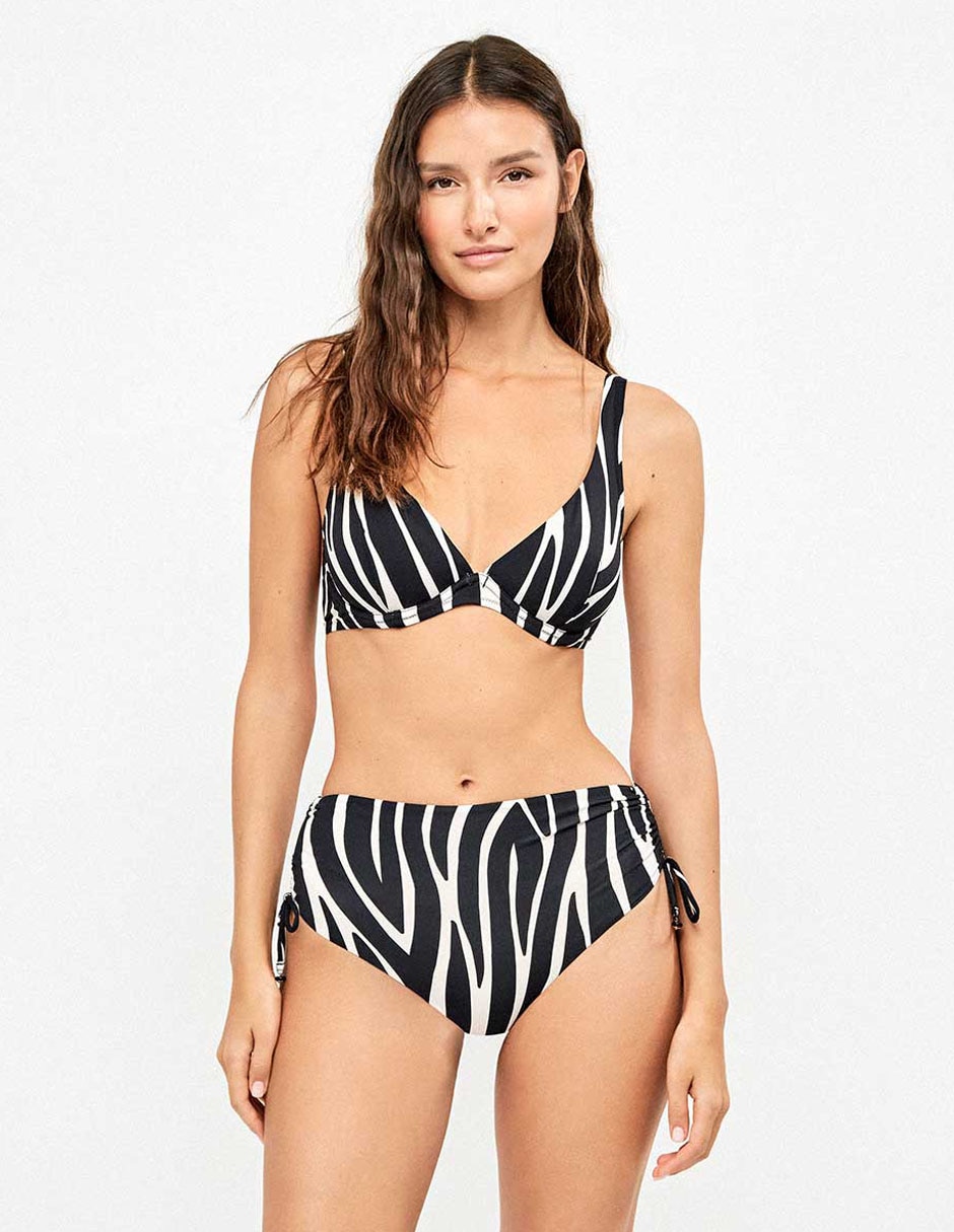 Bikini estampado animal print a la cintura para mujer 5