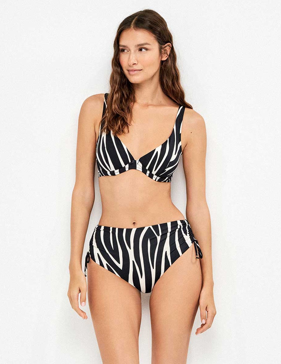Bikini estampado animal print a la cintura para mujer 9
