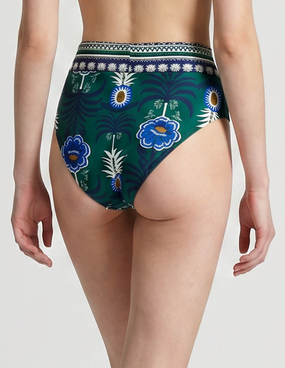 Bikini estampado floral cintura alta para mujer 2