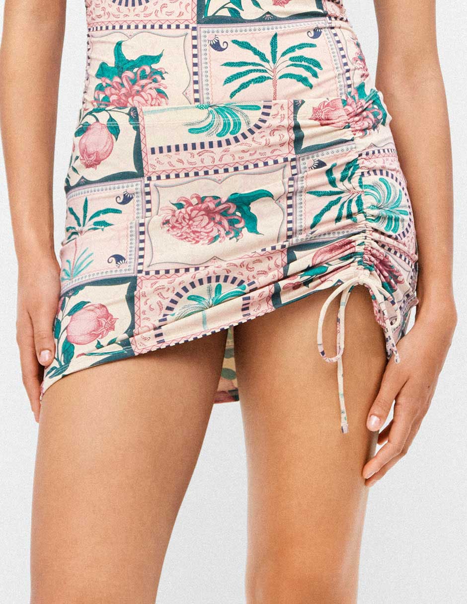 Salida de playa falda Gisela con jareta para mujer