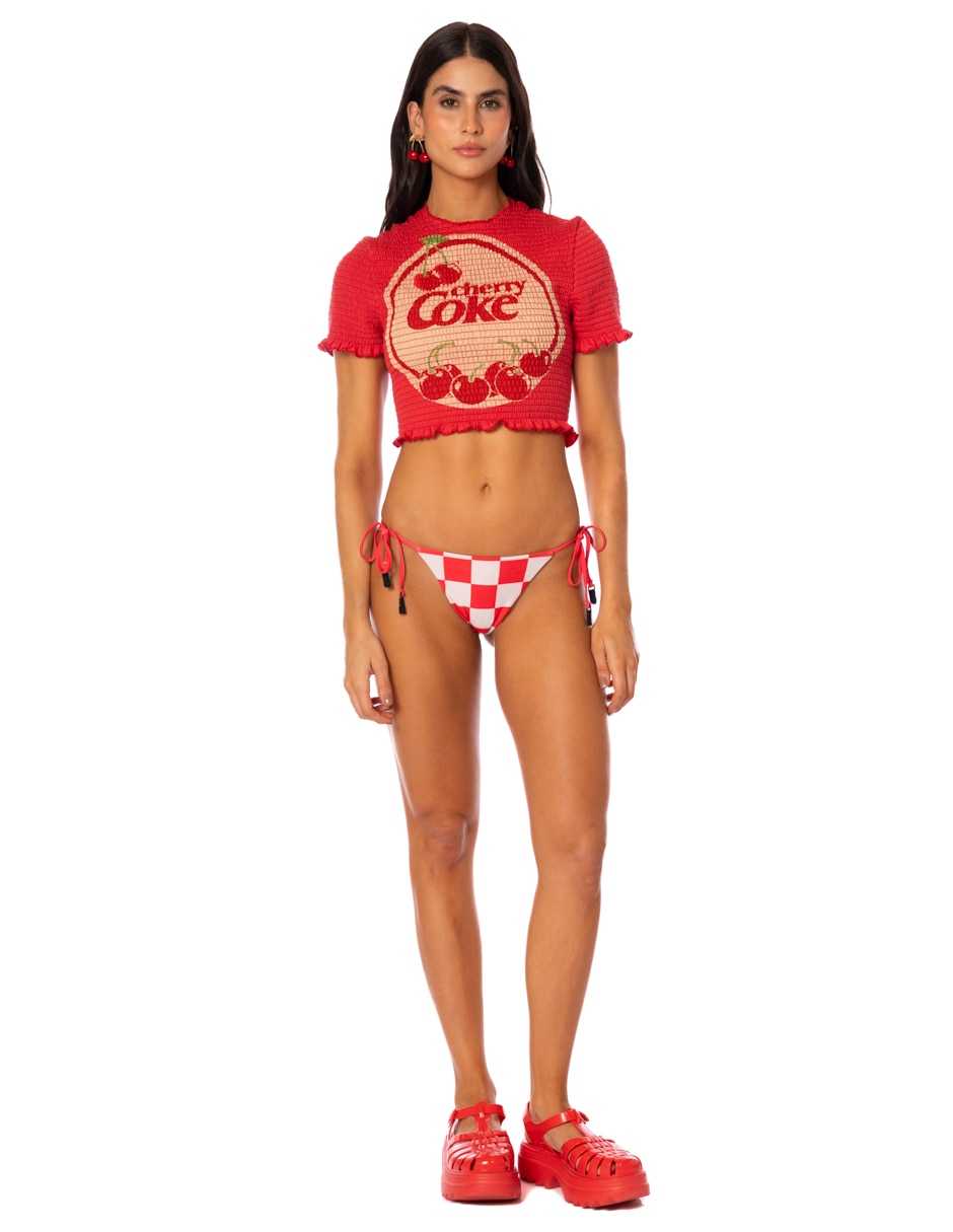Salida de playa blusa con bordado para mujer
