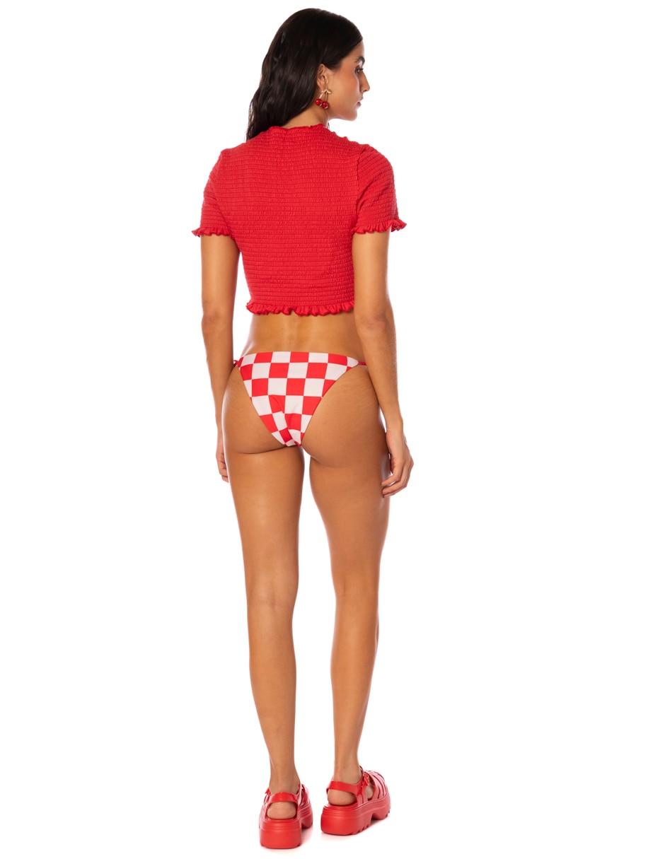 Salida de playa blusa con bordado para mujer