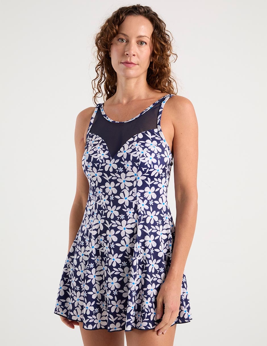 Traje de baño completo Michael David estampado floral para mujer