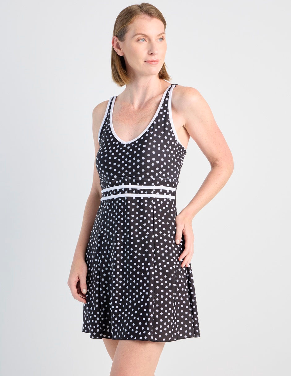 Traje de baño completo estampado lunares para mujer Traje de baño completo estampado lunares para mujer