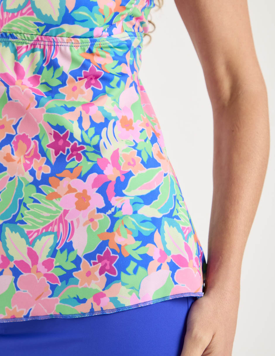Top bikini michael david estampado floral con copas preformadas para mujer 5