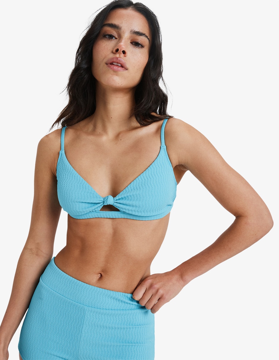 Top bikini con copa removible para mujer