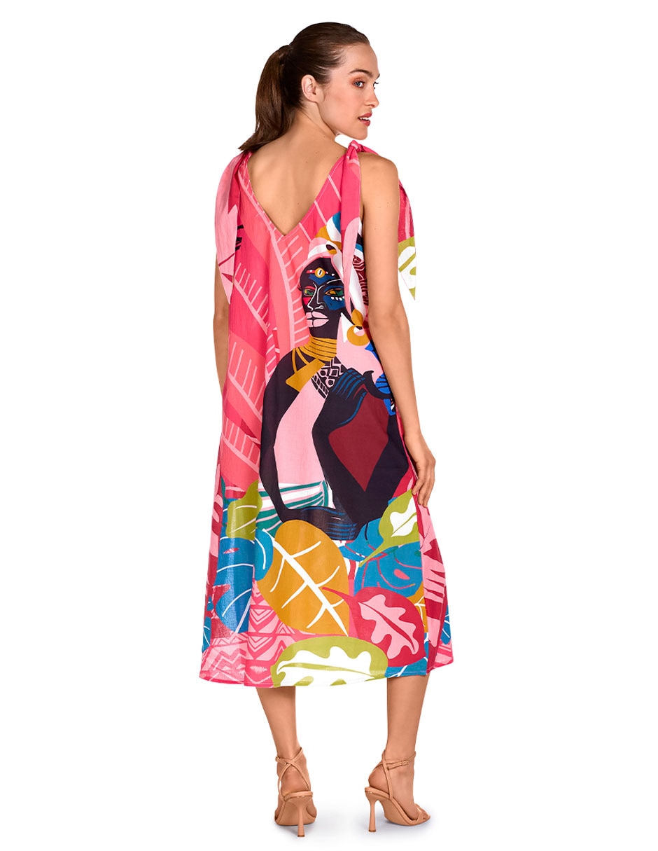 Vestido midi playa Dolores Cortés para mujer 3