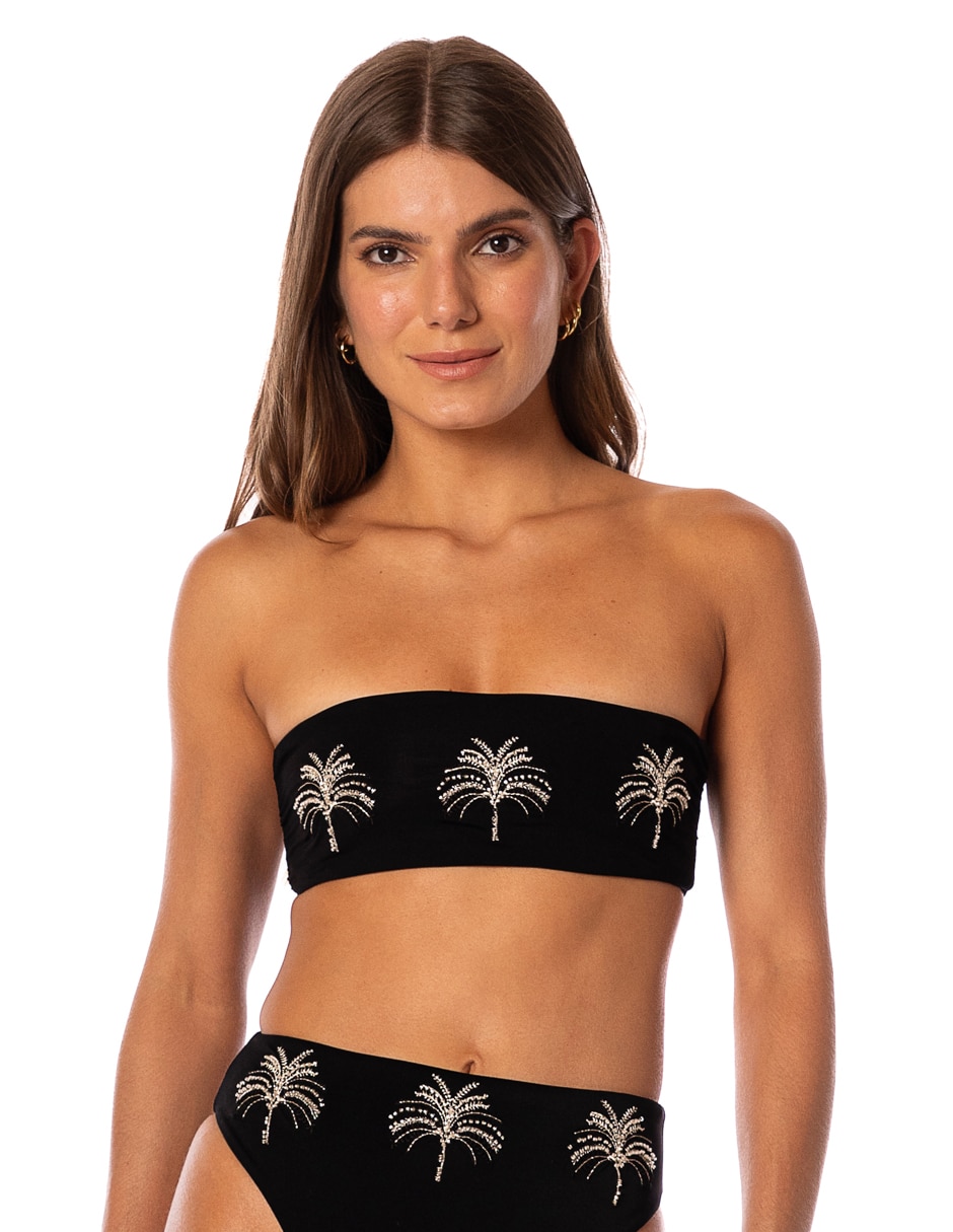 Top bikini con copa removible para mujer