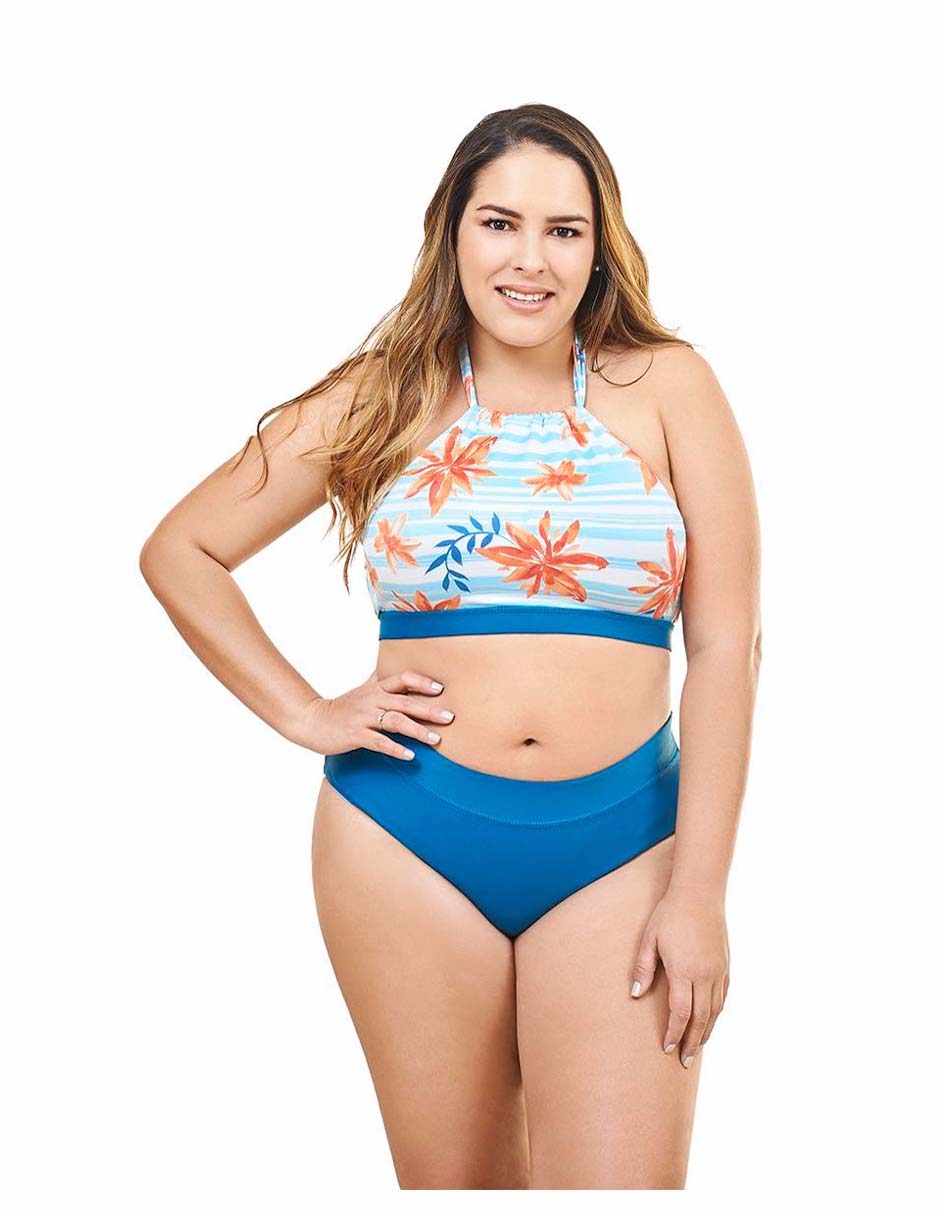Conjunto bikini estampado floral para mujer