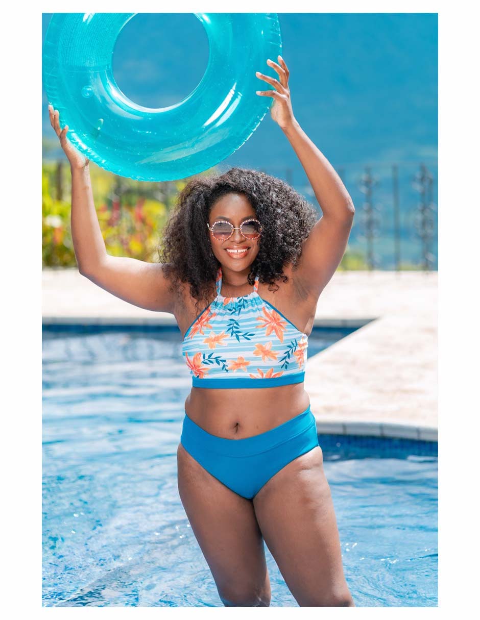 Conjunto bikini estampado floral para mujer