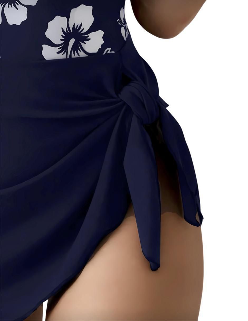 Traje de baño completo estampado floral para mujer