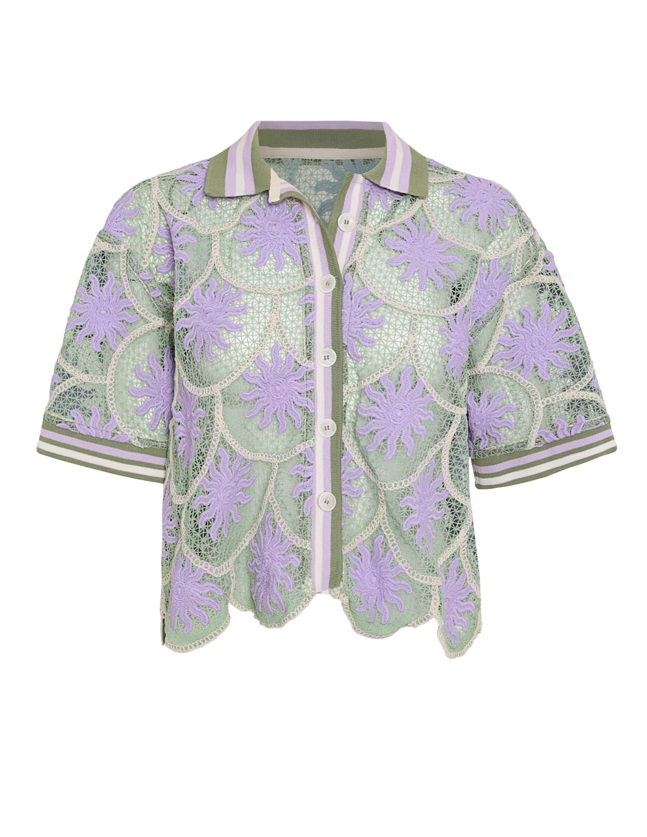 Salida de playa blusa bordado para mujer 2