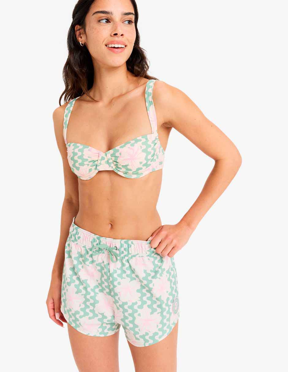 Shorty bikini estampado floral a la cadera para mujer Shorty bikini estampado floral a la cadera para mujer