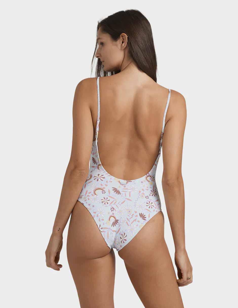Traje de baño completo estampado floral para mujer