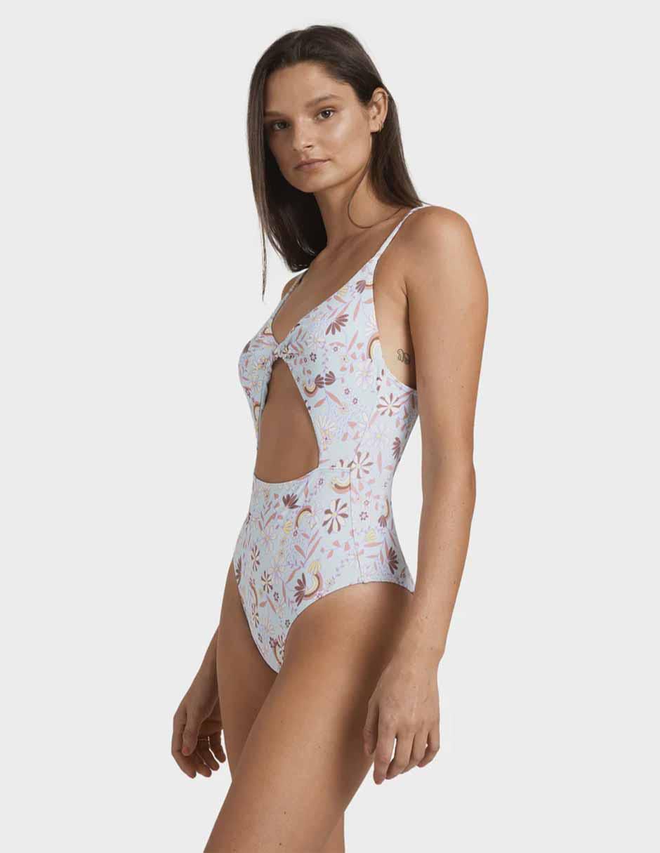 Traje de baño completo estampado floral para mujer