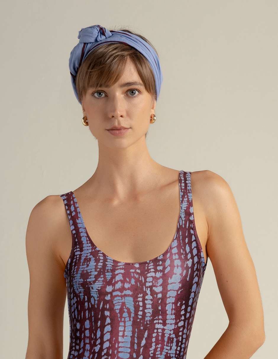 Traje de baño completo estampado animal print para mujer