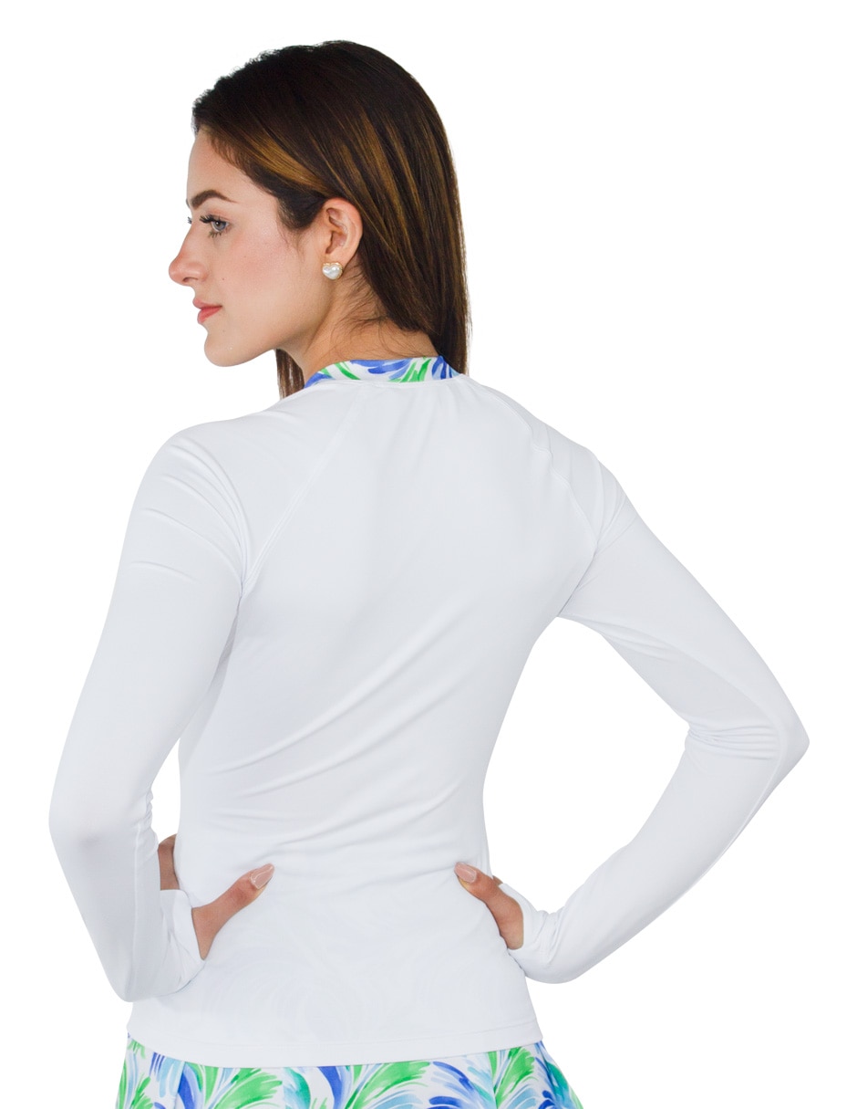Wetshirt estampado floral para mujer