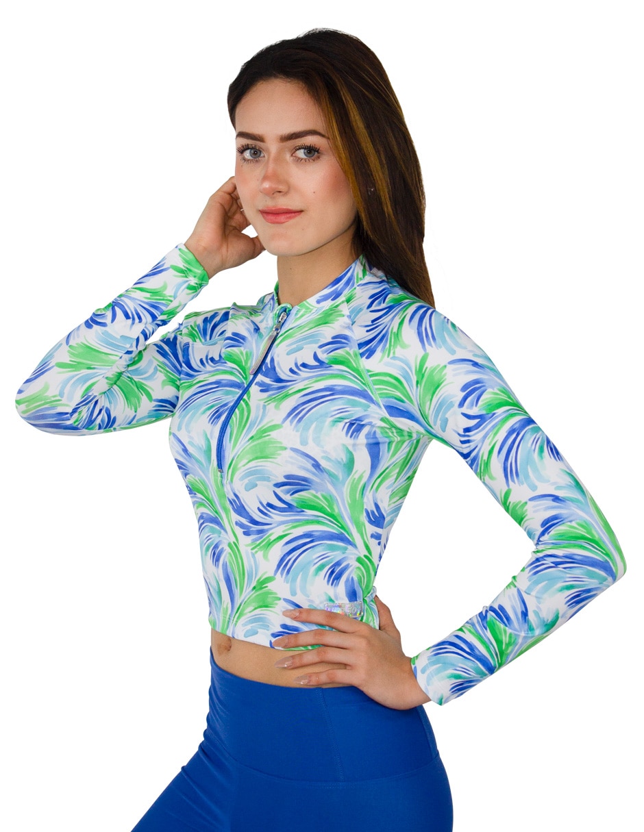 Wetshirt estampado floral para mujer
