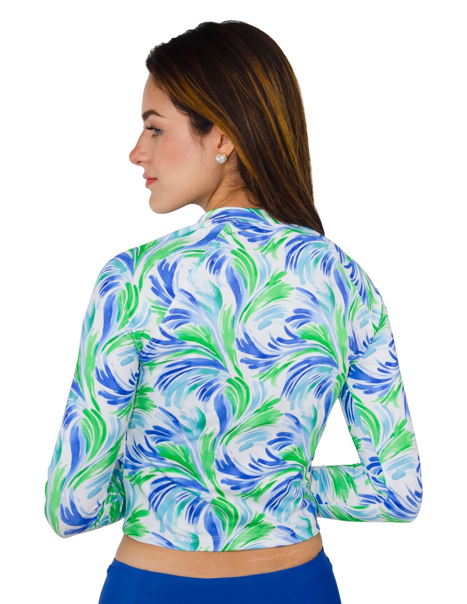 Wetshirt estampado floral para mujer