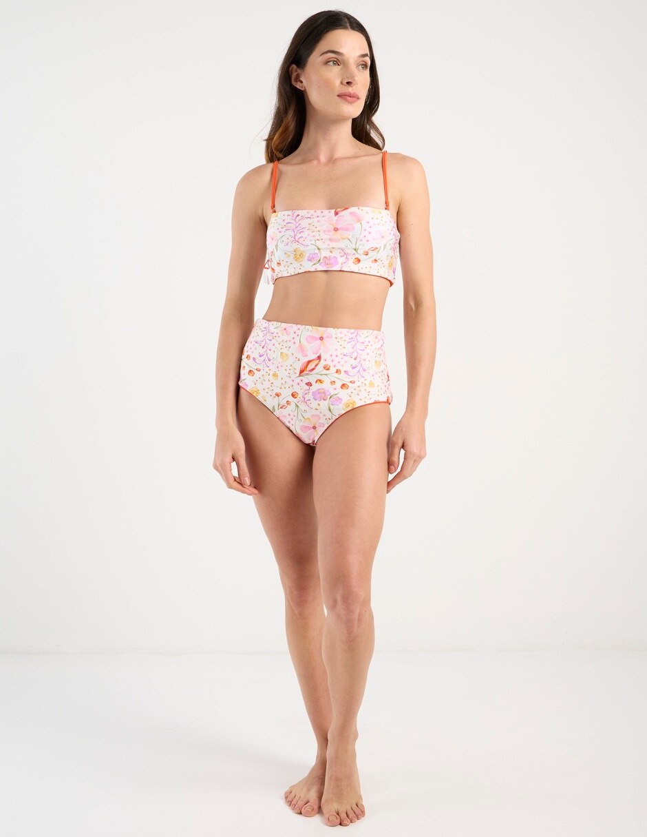 Bikini estampado floral a la cintura para mujer 5
