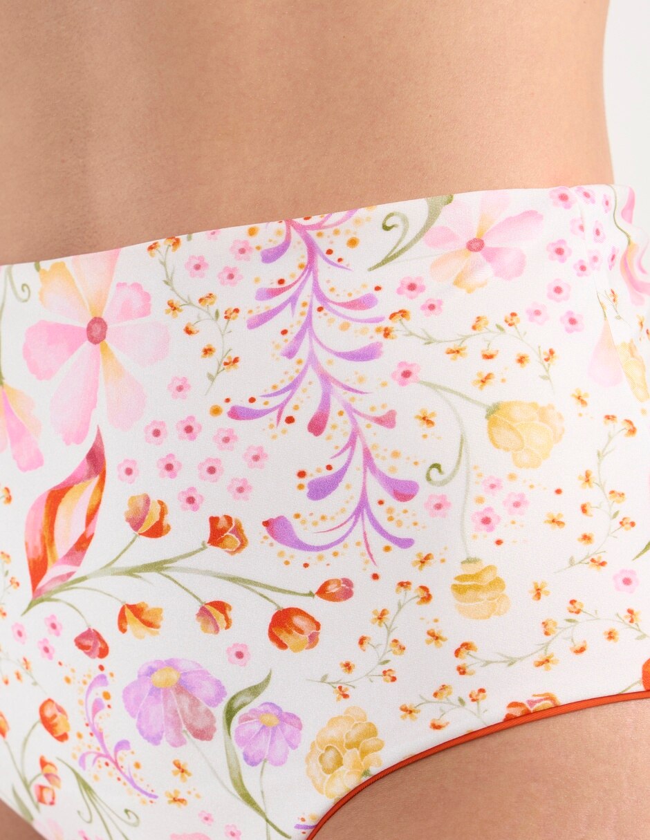 Bikini estampado floral a la cintura para mujer 3
