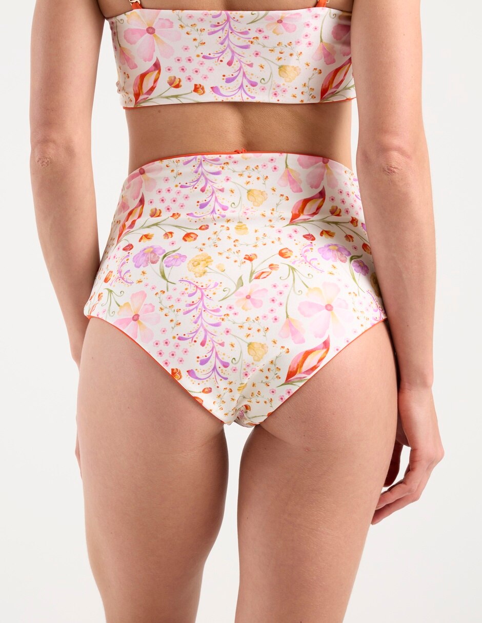 Bikini estampado floral a la cintura para mujer 2