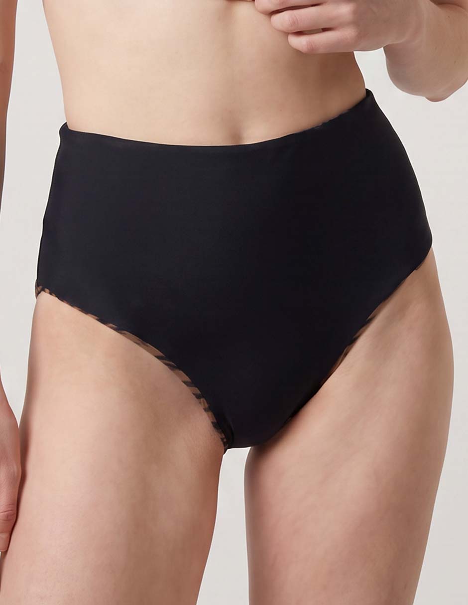 Panty bikini a la cintura para mujer