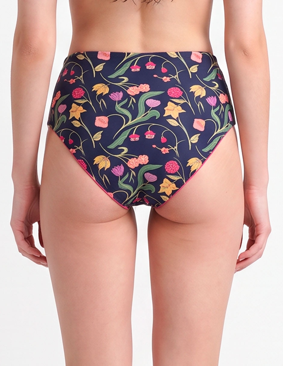 Cheeky bikini estampado floral a la cintura para mujer 6