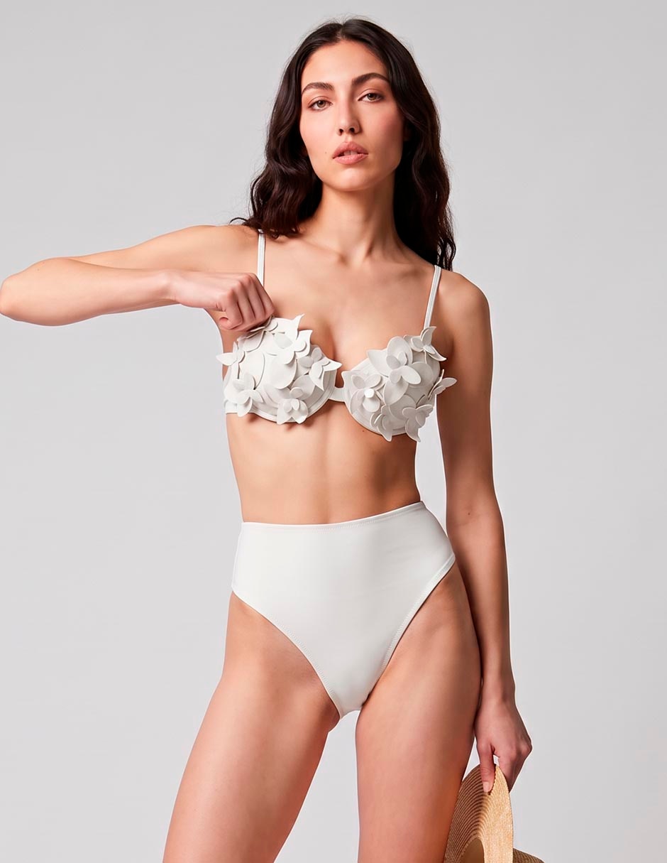Brassiere estampado floral para mujer