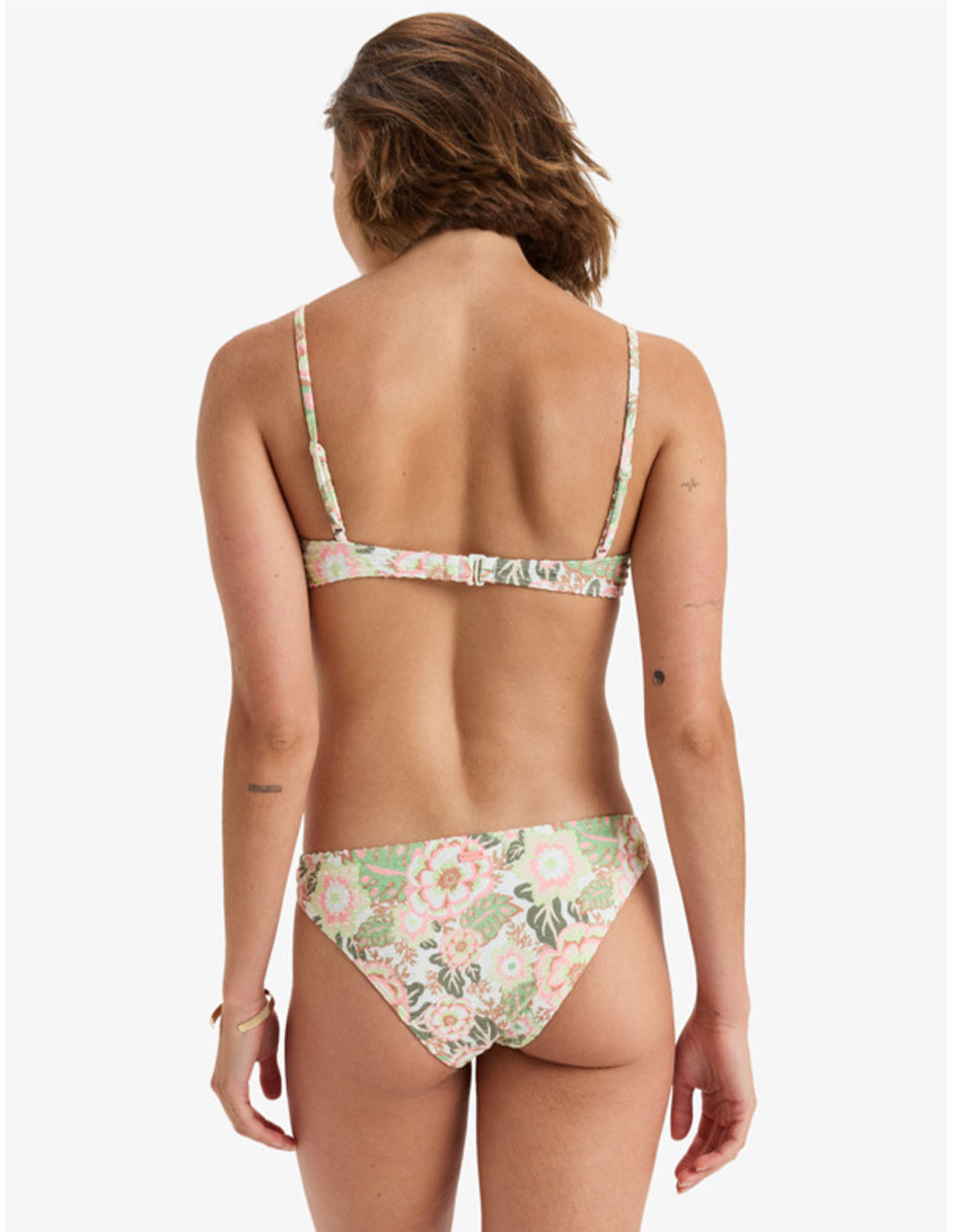 Bikini Roxy estampado floral a la cintura para mujer